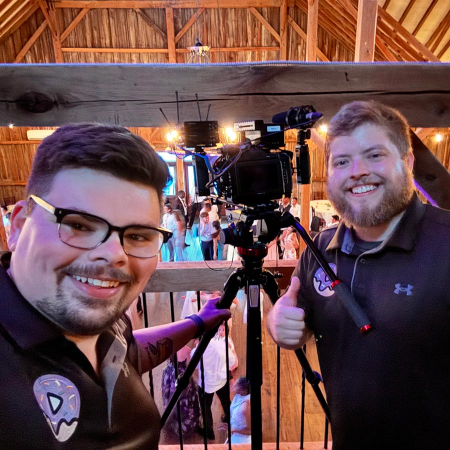 Brian and Cameron at a barn shoot