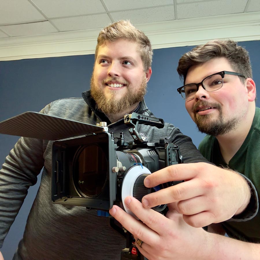 Brian and Cameron focusing a shot